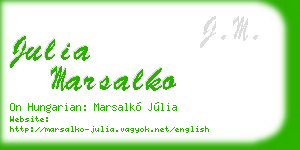 julia marsalko business card