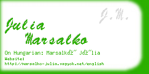 julia marsalko business card